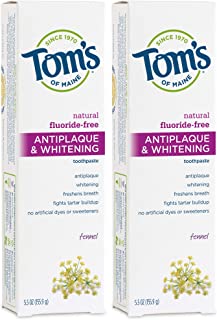 Photo 1 of 2 Pack-Tom's of Maine Fluoride-Free Antiplaque & Whitening Natural Toothpaste, Fennel, 5.5 oz. 2-Pack 