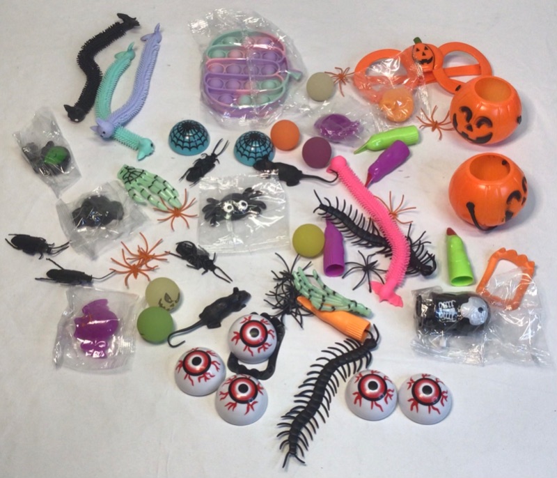 Photo 5 of Halloween Classroom Bundle- 1) Box of 127 Halloween Treats 2) Bag of 57 Halloween Treats 3) 8 Sticker Sheets with Halloween Stickers (400 Stickers)