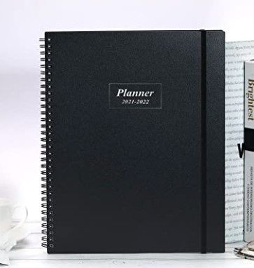 Photo 3 of 2 PACK- 2021-2022 Planner - July 2021-June 2022 Weekly & Monthly Planner with Tabs, Elastic Closure and Thick Paper, Back Pocket with 21 Notes Pages, 9" x 11"