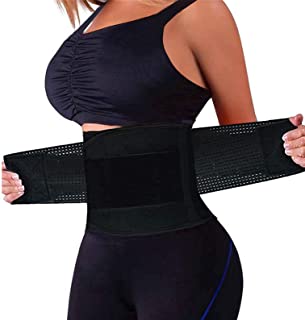 Photo 1 of Vinmen Sauna Sweat Waist Trainer Belt for Women & Man - Waist Cincher Trimmer Weight Loss Ab Belt - Slimming Body Shaper Belt-Black