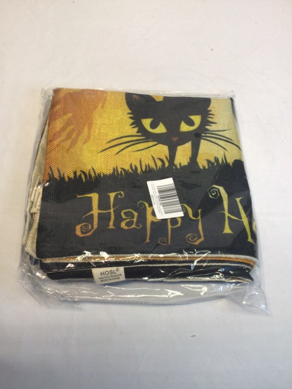 Photo 6 of 4-Pack Happy Halloween Square Decorative Throw Pillow Case Cushion Cover Bat Pumpkin- HOSL PW01 10.99