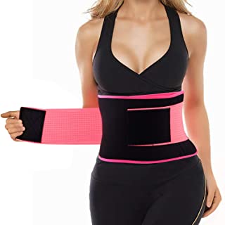 Photo 1 of Tagefa Corset Waist Trainer Belt for Women & Men, Sweat Band Neoprene Waist Cincher Trimmer Weight Loss Slimming Ab Belt-Pink-Size Small