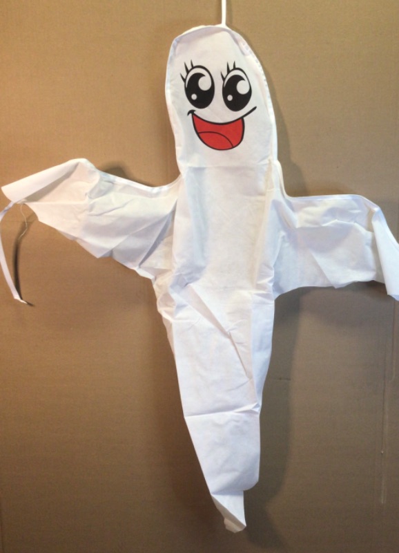 Photo 2 of 2 Pack Ghost to Hang from Trees, House, etc Outdoors-White- 45 inches Tall 36 inches Wide