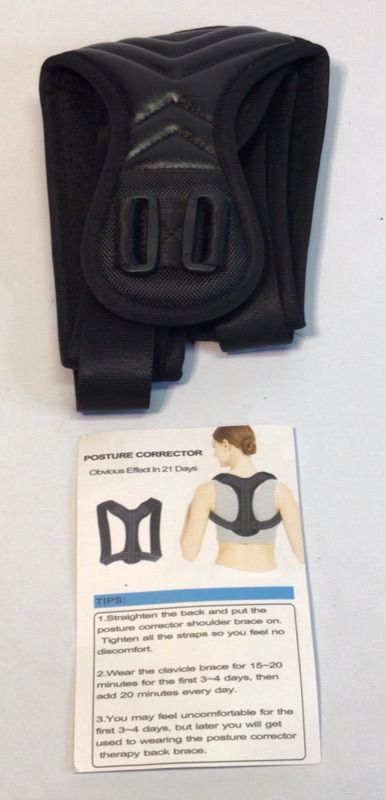Photo 2 of Posture Corrector for Men and Women - Comfortable Upper Back Brace, Adjustable Back Straightener Support for Neck, Back & Shoulder-Size Large