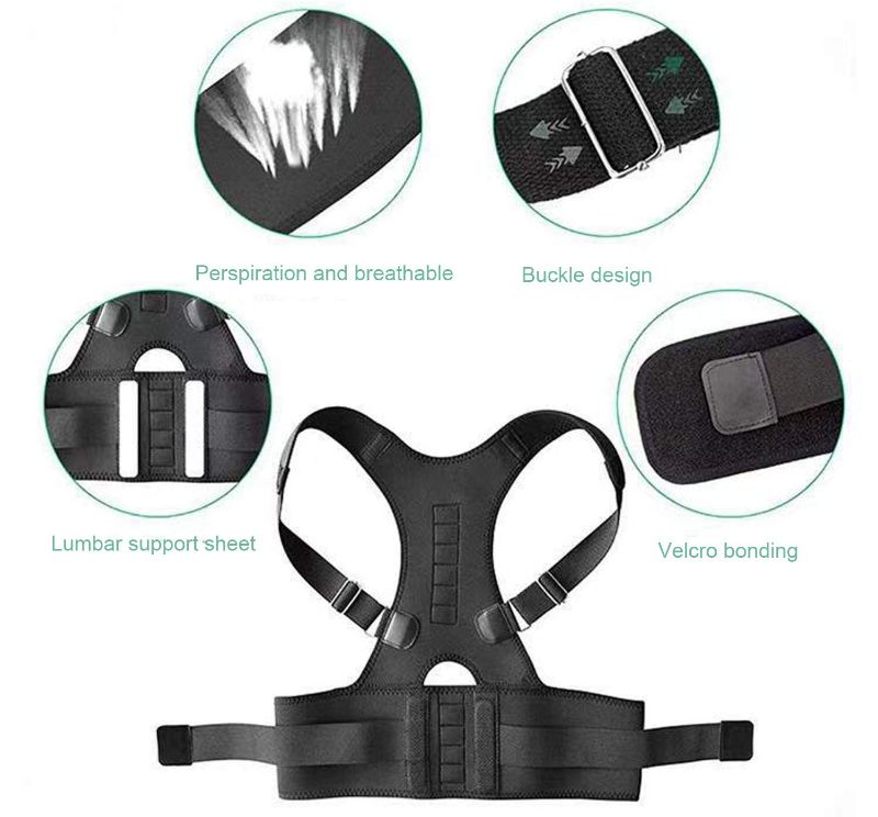 Photo 1 of SPEEDITOP Brace Posture Corrector for Men and Women,Back Brace Support Fully Adjustable Straightener for Upper Spine, Back, Neck, Clavicle and Shoulder,Breathable Back Pain Relief-Breathable-Size XXL