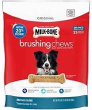 Photo 1 of 2 Bags Milk-Bone Original Brushing Chews Daily Dental Dog Treats for Small to Medium Dogs-25 pcs per bag 