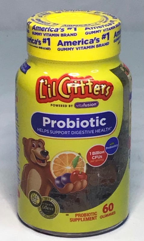 Photo 2 of 2 Bottles Lil Critters Kids Probiotics Gummies, Cherry, Orange & Grape, 60 Count