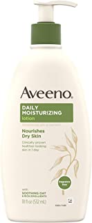 Photo 1 of 2 Items: 1) Aveeno Daily Moisturizing Body Lotion with Soothing Oat and Rich Emollients to Nourish Dry Skin, Gentle & Fragrance-Free Lotion is Non-Greasy & Non-Comedogenic, 18 Fl Oz AND 2)  Gold Bond Men's Essentials Hydrating Lotion 13 oz., Intensive The