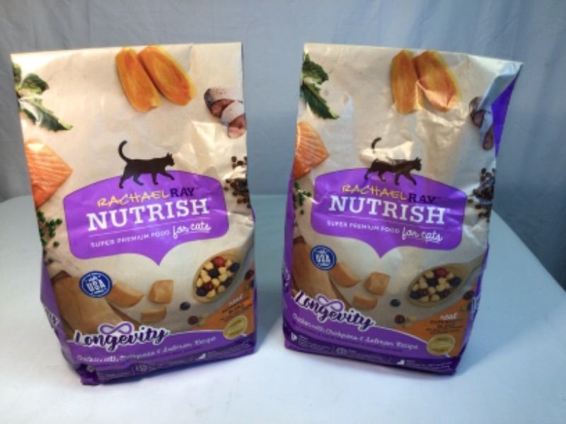 Photo 3 of 2 Bags-Rachael Ray™ Nutrish® Longevity Dry Cat Food - Natural, Chicken with Chickpeas & Salmon Recipe-3 lb bags