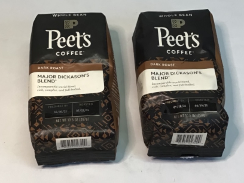 Photo 2 of 2 Bags-Peet's Coffee, Major Dickason's Blend - Dark Roast Whole Bean Coffee - 10.5 Ounce Bag