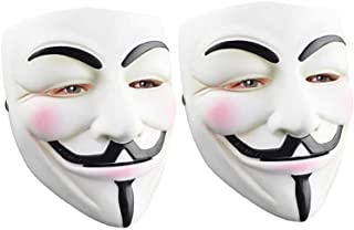 Photo 1 of 2 Pack Hacker Mask for Halloween Costume - V for Vendetta Mask Anonymous Guy Mask for Kids