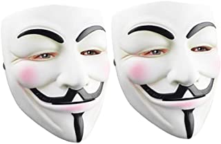 Photo 1 of 2 Pack Hacker Mask for Halloween Costume - V for Vendetta Mask Anonymous Guy Mask for kids