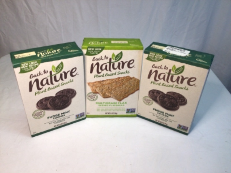 Photo 5 of 3 Boxes of Cookies by Back to Nature- 2 Boxes Back to Nature Cookies, Non-GMO Fudge Mint, 6.4 Ounce Cookies  PLUS One Box Back to Nature Multi Grain Flax Seeded Flatbread. 