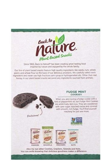 Photo 3 of 3 Boxes of Cookies by Back to Nature- 2 Boxes Back to Nature Cookies, Non-GMO Fudge Mint, 6.4 Ounce Cookies  PLUS One Box Back to Nature Multi Grain Flax Seeded Flatbread. 