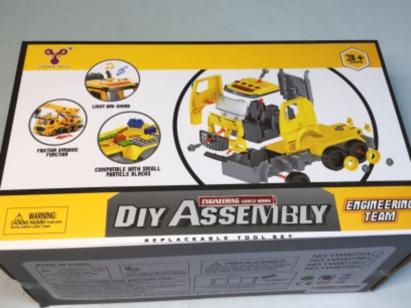 Photo 2 of  Construction Take Apart Trucks,Kids Construction Vehicle Play Setn,DIY Assembly Learning Toys Excavator Cement Mixer  Crane Dump Truck Toys