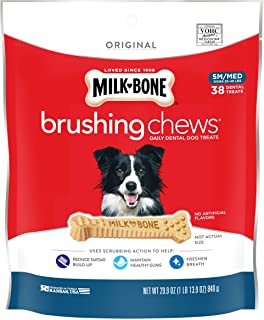 Photo 1 of 2 Packages- Milk-Bone Original Brushing Chews Daily Dental Dog Treats for Small/Medium Dogs- 9 Treats per Package