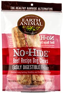 Photo 2 of 2 Packages-Earth Animal No-Hide Small Rawhide Alternative Rolls 1) Chicken Recipe and 2) Beef Recipe Flavored Natural Dog Chew Treat for Medium Dogs- 2 Chews per Package- 4 Total