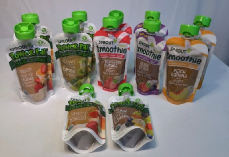 Photo 1 of Sprout Baby Food Toddler Pouches Stage 4 variety Sampler-8 Flavors-Smoothie and Power Pak Variety Sampler