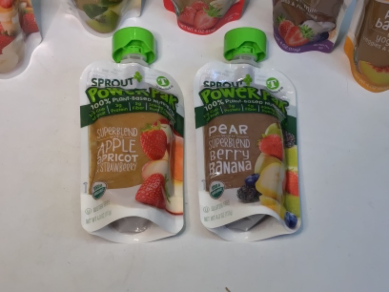 Photo 2 of Sprout Baby Food Toddler Pouches Stage 4 variety Sampler-8 Flavors-Smoothie and Power Pak Variety Sampler