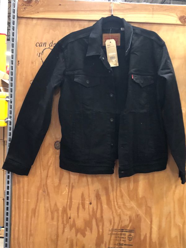 Photo 2 of Levis Mens Trucker Denim Jacket Size Medium Black