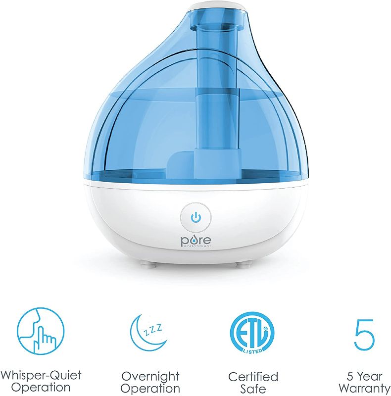 Photo 1 of Pure Enrichment® MistAire™ Ultrasonic Cool Mist Humidifier - Premium Unit Lasts Up to 25 Hours with Whisper-Quiet Operation, Automatic Shut-Off, Night Light Function, and BPA-Free