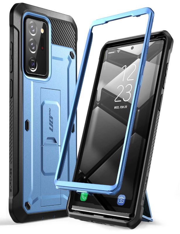 Photo 1 of SUPCASE Unicorn Beetle Pro Series Case for Samsung Galaxy Note 20 Ultra (2020 Release), Full-Body Rugged Holster & Kickstand Galaxy Note 20 Ultra Case Without Built-in Screen Protector (Slate Blue)