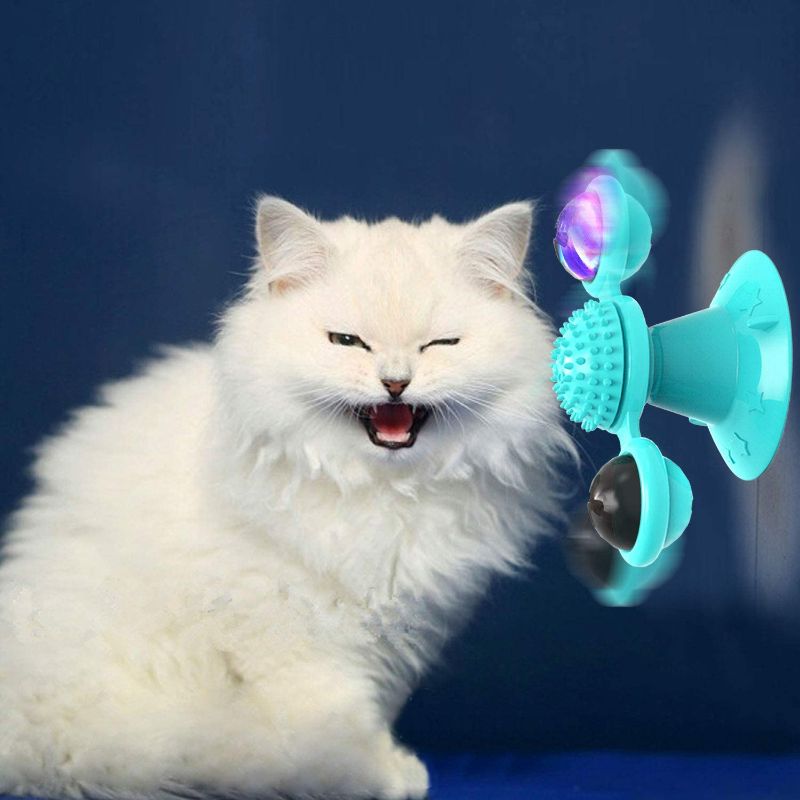 Photo 1 of GBSYU Interactive Windmill Cat Toys with Catnip : Cat Toys for Indoor Cats Funny Kitten Toys with LED Light Ball Suction Cup?Cat Nip Toy for Cat chew Exercise