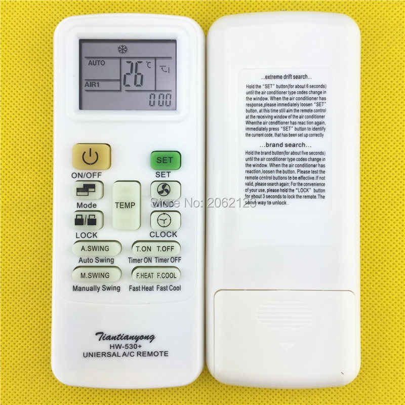 Photo 1 of LCD Screen Universal AC A/C Remote Control HW-530+  HW530+ for Air Conditioner