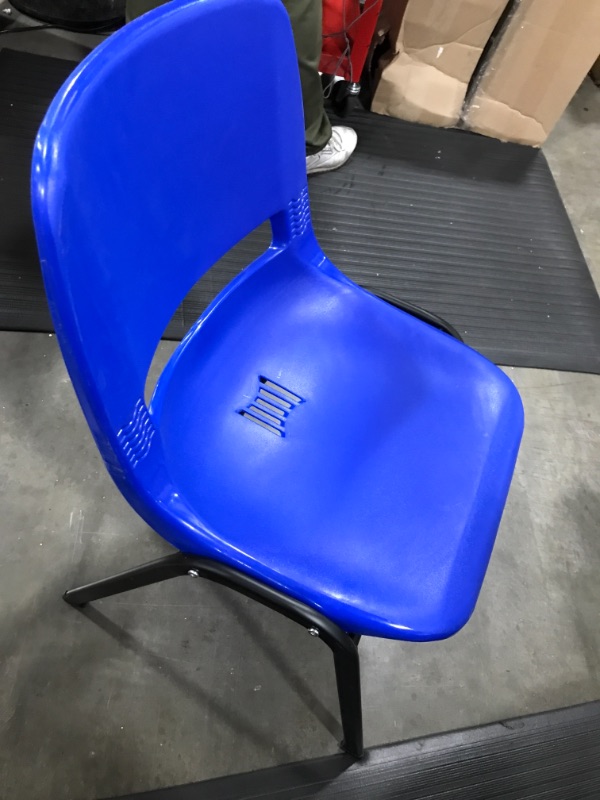 Photo 2 of Flash Furniture Stack Chair: Hercules Series, Blue, Ergonomic Shell, 880 lb Capacity