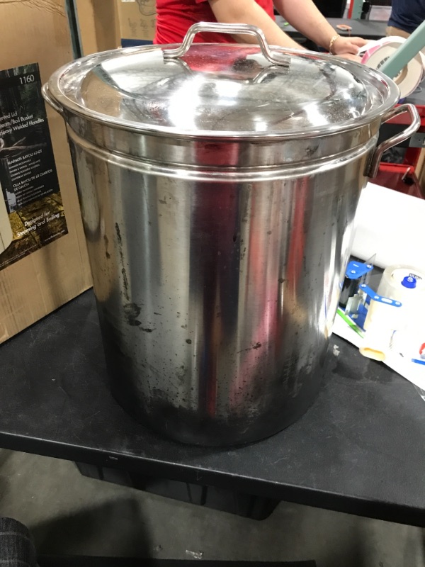 Photo 2 of 62 qt. Stainless Steel Stock Pot with Lid