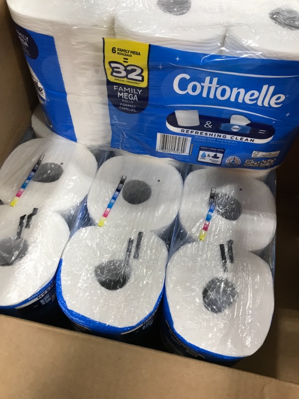 Photo 2 of Cottonelle Ultra CleanCare Strong Toilet Paper with Active Cleaning Ripples, Box of 4 packs of 6 rolls