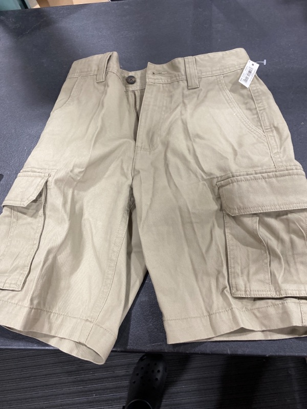 Photo 2 of Amazon Essentials Men's Cotton Twill Cargo Pocket Shorts Dark kakhi SZ 29
