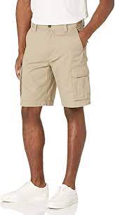 Photo 1 of Amazon Essentials Men's Cotton Twill Cargo Pocket Shorts Dark kakhi SZ 29
