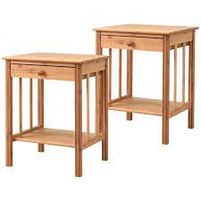 Photo 1 of  Multipurpose Bamboo End Table with Drawer and Storage Shelf for Living Room
