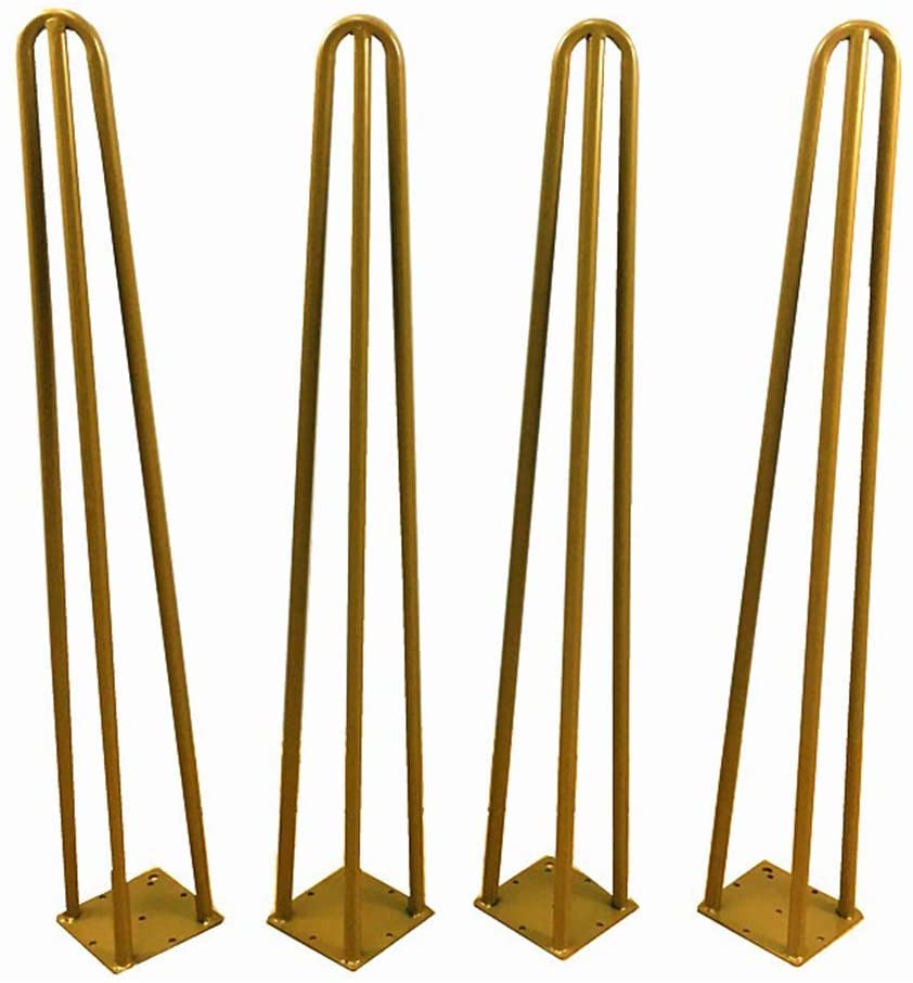 Photo 1 of Furniture legs 24inch / 60cm, Golden Table Legs, Hairpin Legs, Dining Table Legs, Coffee Table Legs, Bar Table Metal Legs, Support Legs
