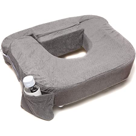 Photo 1 of My Brest Friend Supportive Nursing Pillow for Twins 0-12 Months, Plus-Size, Dark Grey
