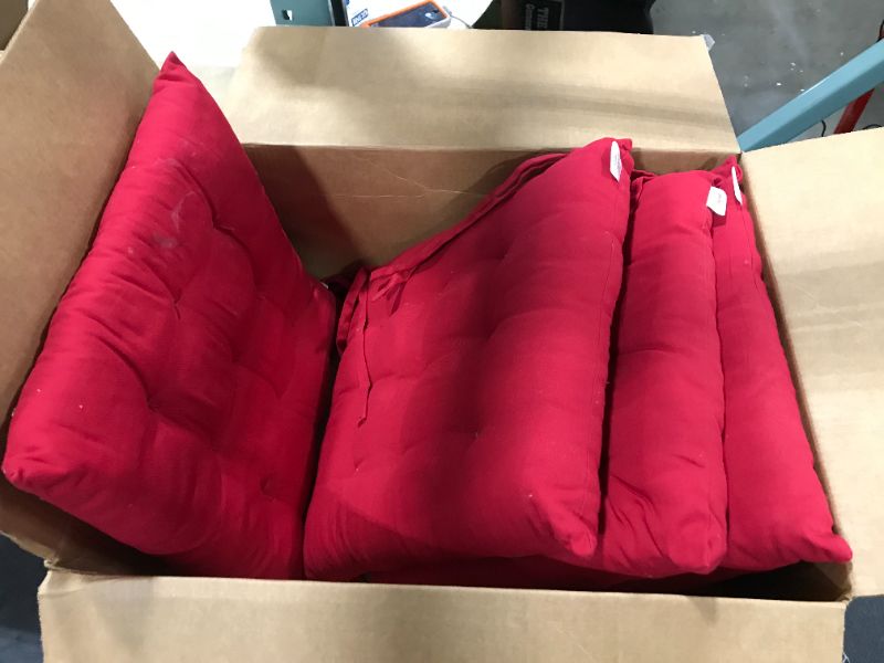 Photo 1 of 4 pack patio cushions red 