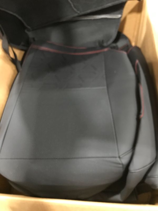 Photo 2 of Cqlights RAV4 Seat Covers Auto Full Set Seat Cover Protector Leather Black for Toyota RAV4 2019 2020 2021 (Non-Hybrid)
