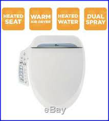 Photo 1 of Bio Bidet White Elongated Slow-Close Heated Bidet Toilet Seat