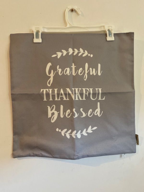 Photo 1 of 2PC LOT
Meekio Farmhouse Fall Pillow Covers with Grateful Thankful Blessed Quotes 18 x 18 Farmhouse Rustic Dcor Thank You Gifts 2 COUNT