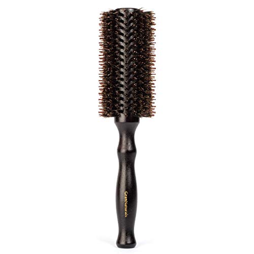 Photo 1 of Boar Bristle Round Hair Brush  22 Inch Diameter  Blow Dryer and Curling Roll Styling Hairbrush with Natural Wooden Handle for Women and Men  Used While Blow Drying to Style