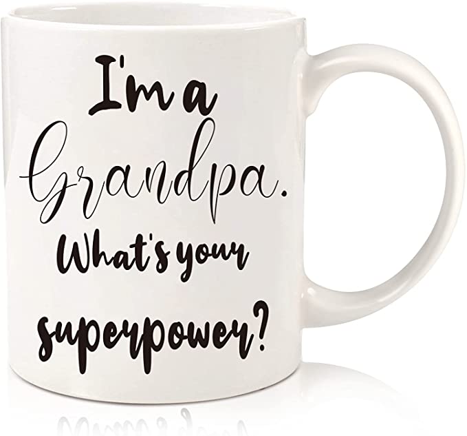 Photo 1 of Innge Fathers Day Funny Gifts for Grandpa Dad from Granddaughter Grandson  Im Grandpa Whats Your Superpower11 OZ Unique Coffee Mug Tea Cup Fathers Day Birthday Christmas Gifts Presents for HimMen