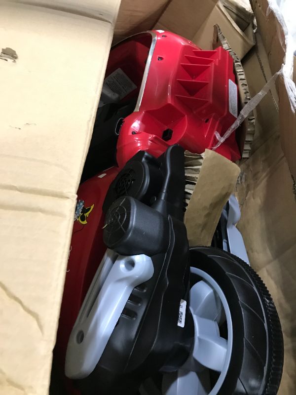 Photo 2 of HONEY JOY Ride On Motorcycle, 6V Battery Powered Vespa Scooter w/ Training Wheels, Headlight & Music, Foot Pedal, Key Switch, Electric Motorized Ride On Toy for Toddler Boys Girls Ages 3+ (Red) MINNIE MOUSE EDITION