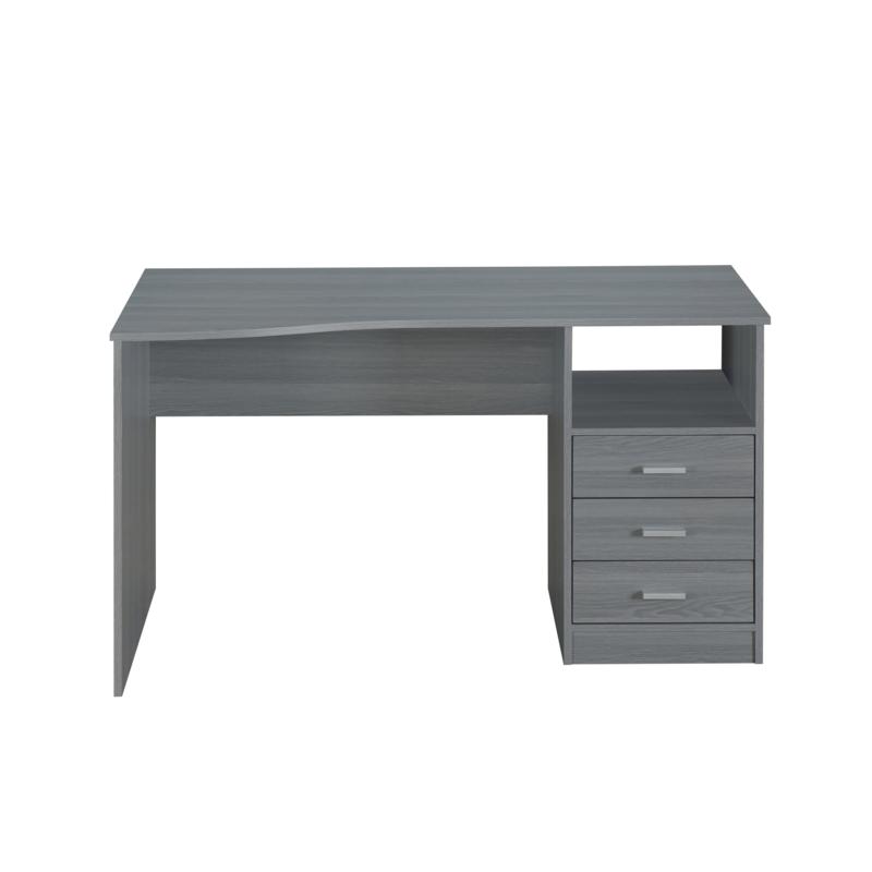 Photo 1 of Techni Mobili Classic Computer Desk with Multiple Drawers Grey