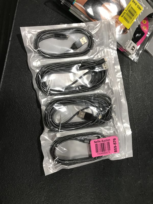 Photo 2 of 2PC LOT
4Pack3ft 6ft 6ft 10ft iPhone Lightning Cable Apple Certified Braided Nylon Fast Charger Cable Compatible iPhone Max XS XR 8 Plus 7 Plus 6s 5s 5c Air iPad Mini iPod BlackGray 
2PK 8 PCS TOTAL