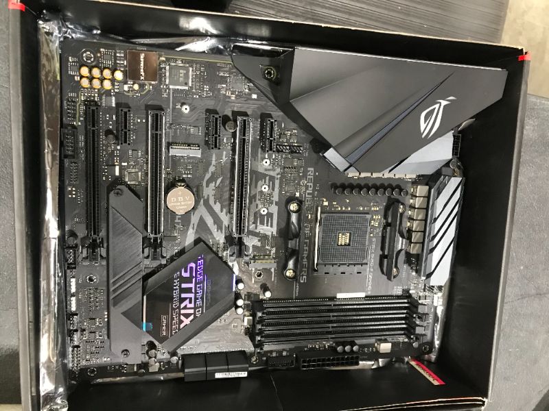 Photo 2 of ASUS ROG Strix B450-F Gaming II AMD AM4 (Ryzen 5000, 3rd Gen Ryzen ATX Gaming Motherboard (8+4 Power Stages, HDMI 2.0b/DP,2 x PCIe 3.0 x16, USB 3.2 Gen 2 Type-C, BIOS Flashback, 256Mb BIOS Flash ROM ( NOT TESTED)