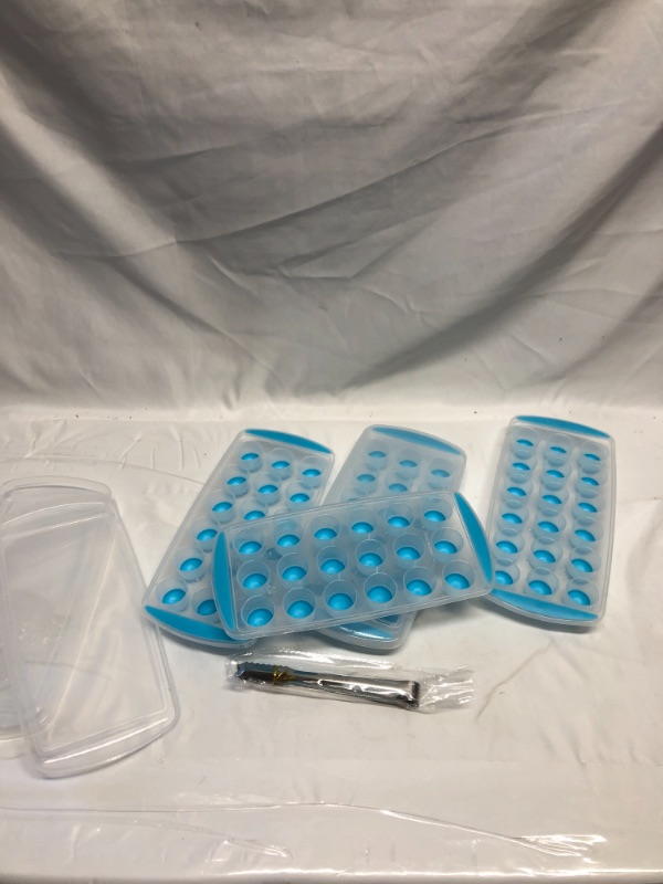 Photo 1 of 4 PACK SMALL WASHABLE ICE CUBE TRAYS WITH LIDS 