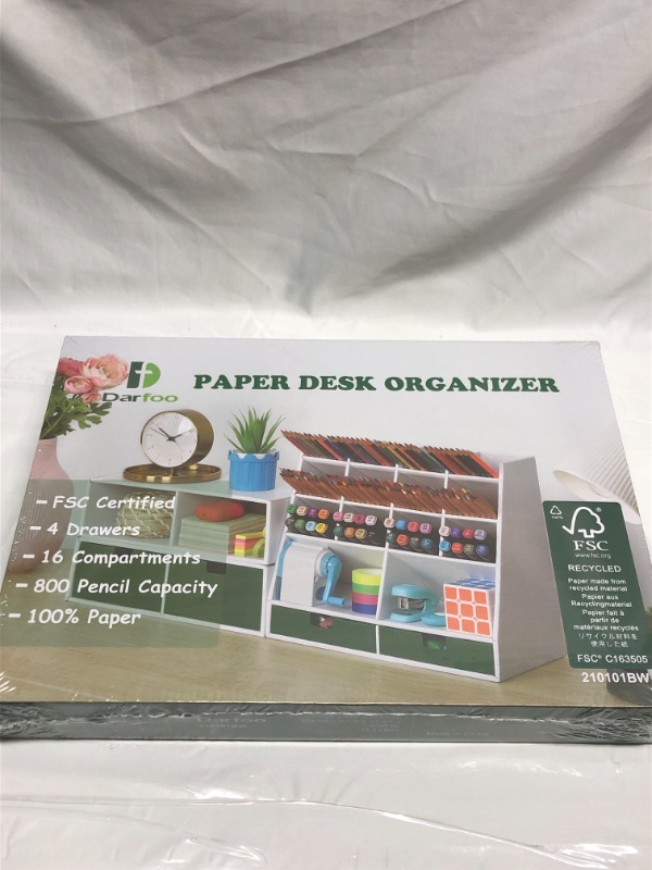 Photo 1 of PAPER DESK ORGANIZER GREEN