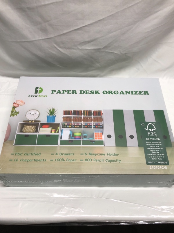 Photo 1 of PAPER DESK ORGANIZER GREEN