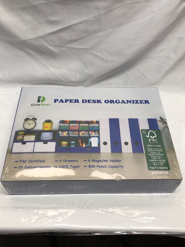 Photo 1 of PAPER DESK ORGANIZER BLUE